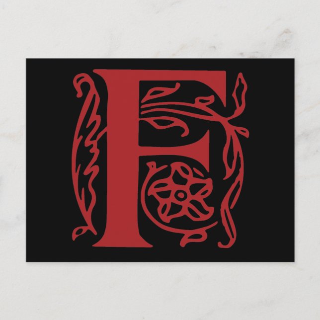 Fancy Letter F Postcard (Front)