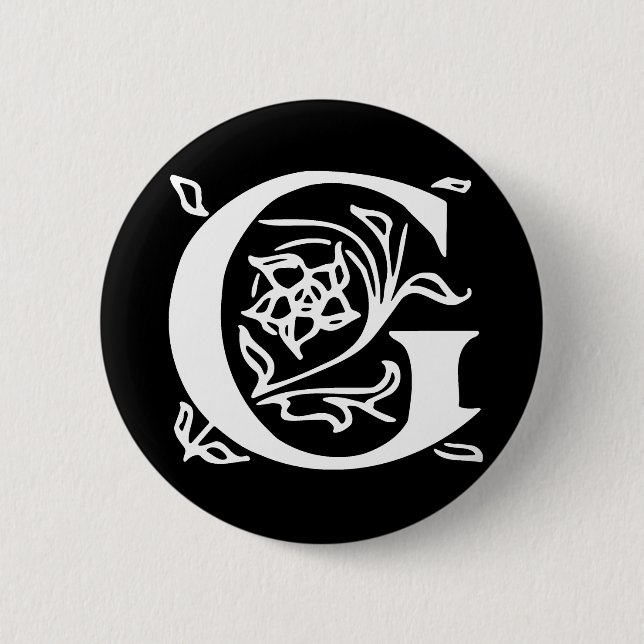 Fancy Letter G Button (Front)