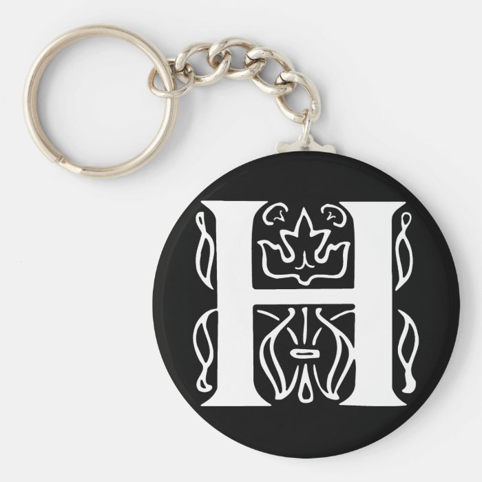 Fancy Letter H Keychain