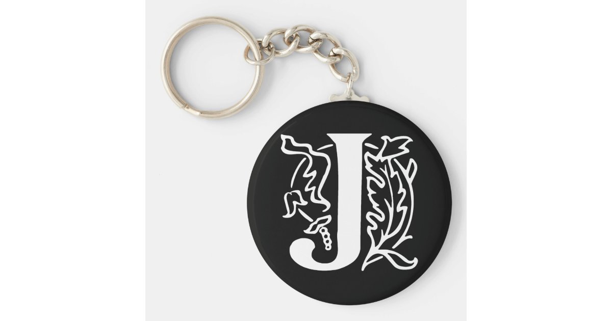 sign keychain letter Letter J Fancy Zazzle.com  Keychain