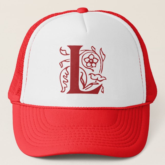 Fancy Letter L Trucker Hat (Front)