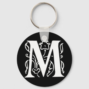 Fancy Letter M Keychain