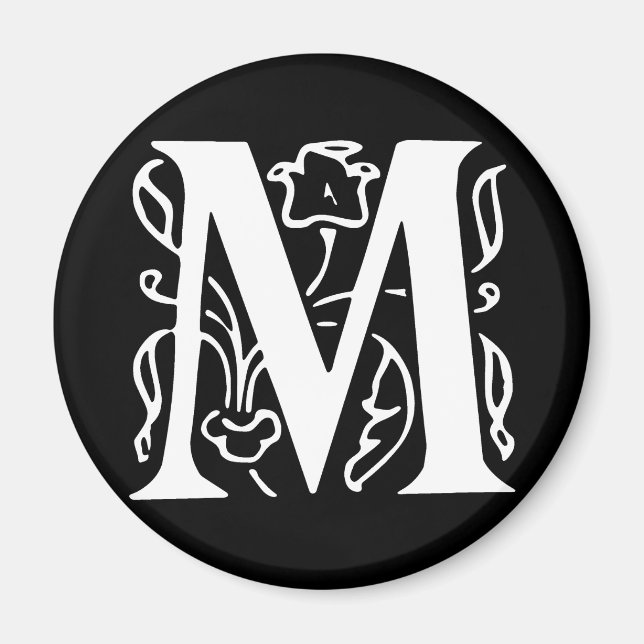 Fancy Letter M Magnet (Front)