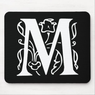 Fancy Letter M Mouse Pad