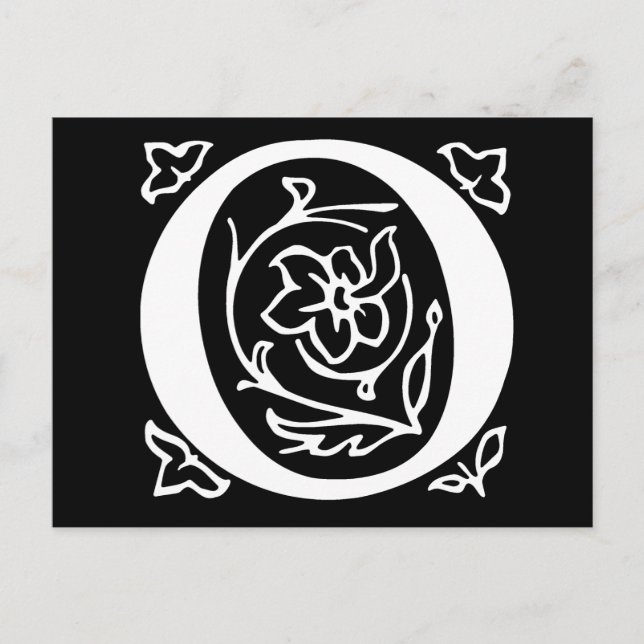 Fancy Letter O Postcard (Front)