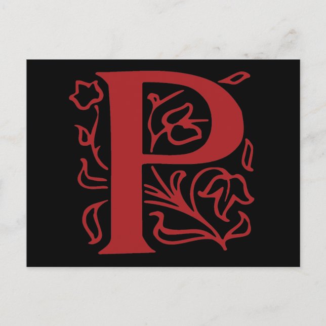 Fancy Letter P Postcard (Front)