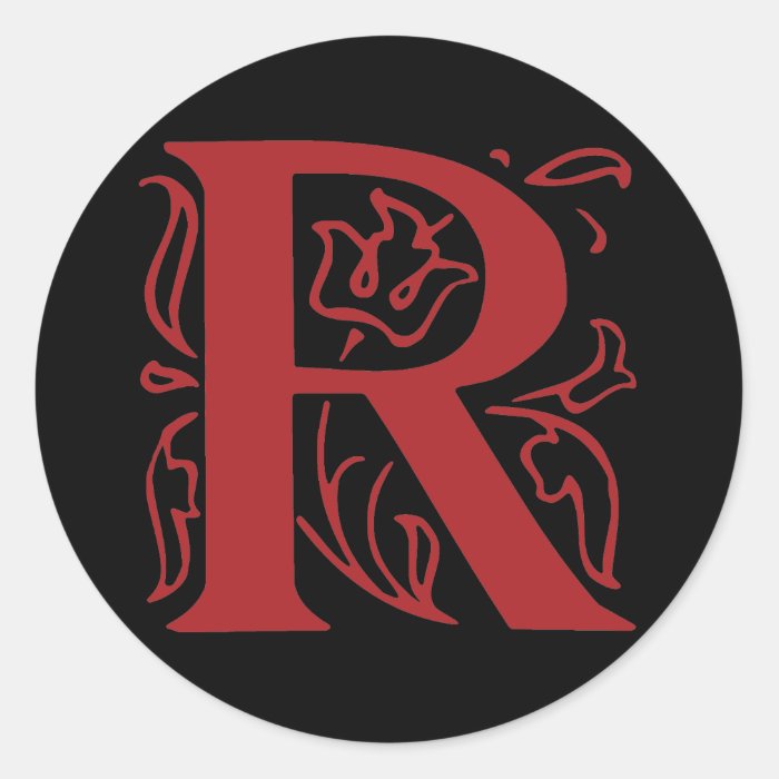 Fancy Letter R Stickers