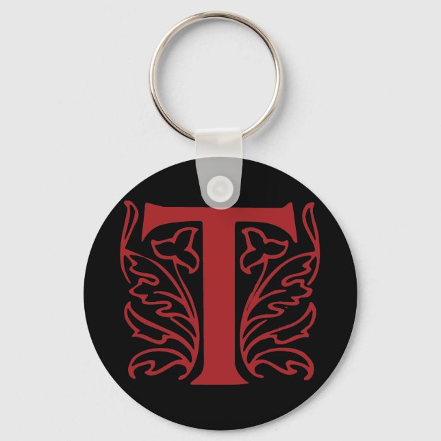 Fancy Letter T Keychain (Front)