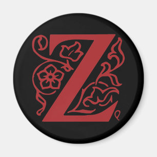 Fancy Letter Z Magnet