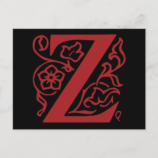 Fancy Letter Z Postcard (Front)
