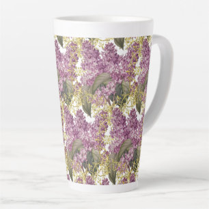 Fancy Lilacs Purple Flower  Latte Mug