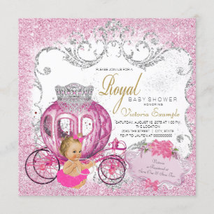 Fancy Little Princess Fairytale Baby Girl Shower Invitation