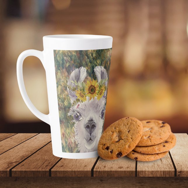 Fancy Llama and Renoir's Farmhouse   Latte Mug (Creator Uploaded)