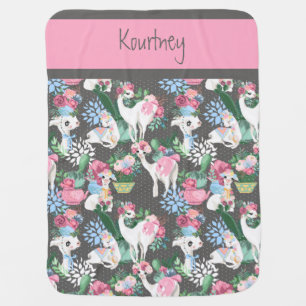 Fancy Llama Baby Blanket