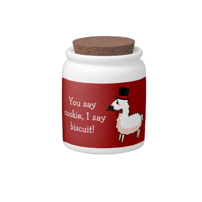 Fancy Llama Cookie Jar Candy Dish (Right)