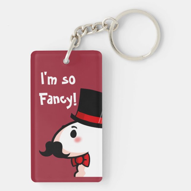 Fancy Llama Keychain (Back)