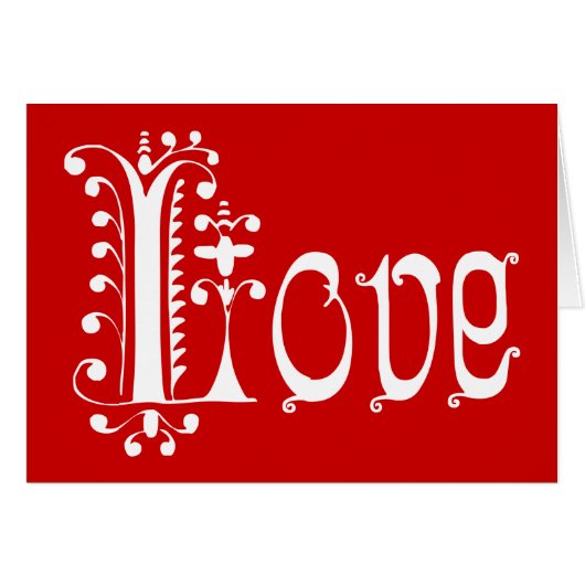 Fancy Loopy Love Cards (Front Horizontal)