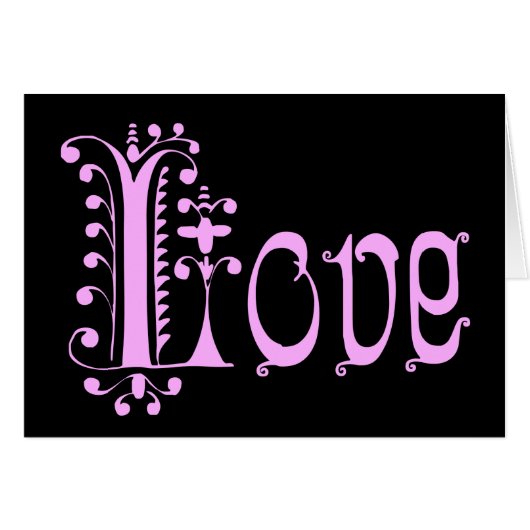 Fancy Loopy Love Cards (Front Horizontal)