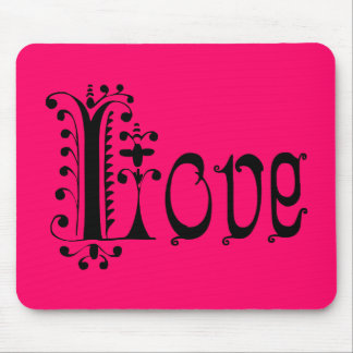 Fancy Loopy Love Mouse Pad