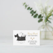 Fancy Luxury Pet Dog Grooming Service Business Card (Standing Front)