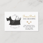 Fancy Luxury Pet Dog Grooming Service Business Card (Front)