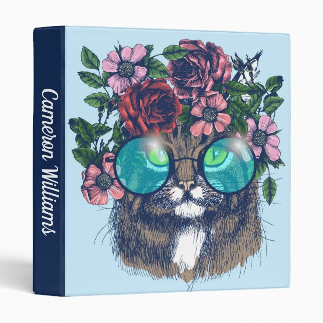 Fancy Maine Coon | Add Your Name 3 Ring Binder (Front/Spine)