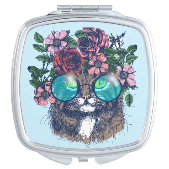 Fancy Maine Coon Compact Mirror (Front)