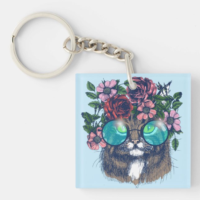 Fancy Maine Coon Keychain (Front)