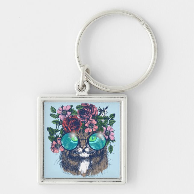 Fancy Maine Coon Keychain (Front)
