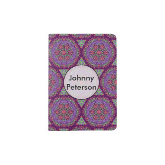 Fancy Mandala Abstract Flower Pattern Passport Holder