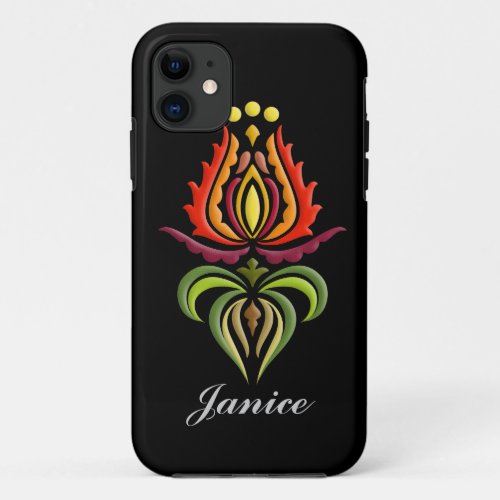 Fancy Mantle Embroidery _ Hungarian Folk Art iPhone 11 Case