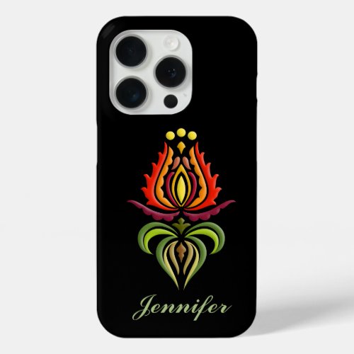 Fancy Mantle Embroidery _ Hungarian Folk Art iPhone 15 Pro Case