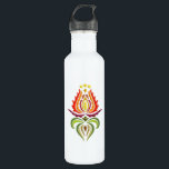 Fancy Mantle Embroidery - Hungarian Folk Art Water Bottle<br><div class="desc">Authentic Fancy Mantle embroidery folk art from Hungary on vintage beige background. Description of motif: The mantle (szűr) was made cut straight lines and rectangular piece of baize. It was wore by sheperds for centuries. The mantle defended the sheperd from the cold, rain, wind, snow, gave shading against the sun....</div>