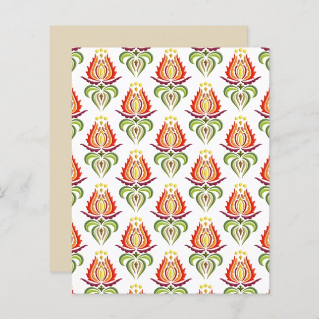 Fancy Mantle: Hungarian Folk Art scrapbook patten (Front/Back)