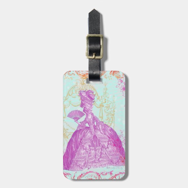 Fancy Marie Antoinette Potpourri Luggage Tag (Front Vertical)