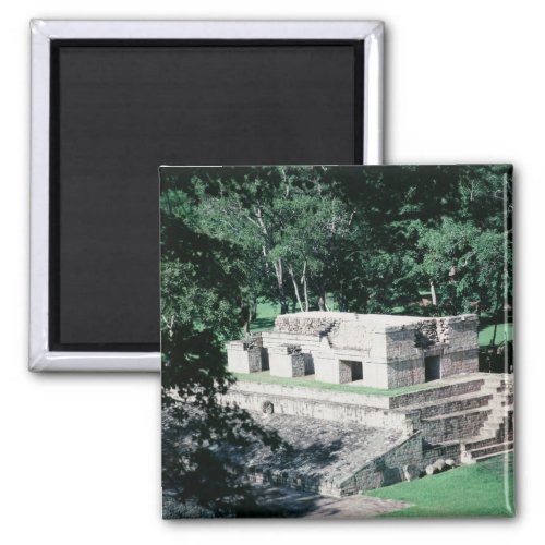 Fancy Mayan Ruins Square Refrigerator Magnet