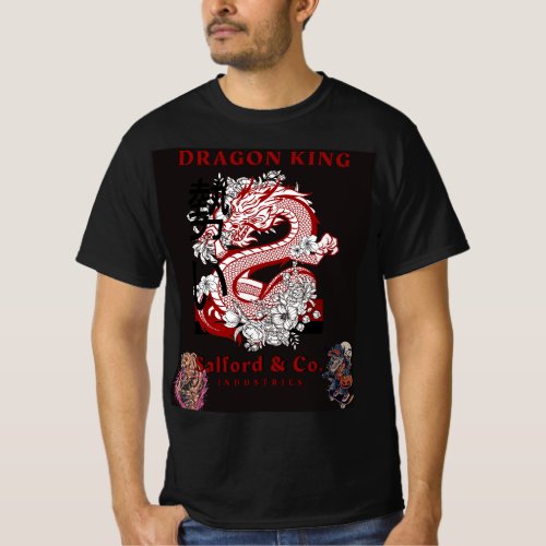 Fancy mens wear t_shirt black colour dragon printe
