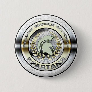 Fancy Metallic Spartan Logo #1 Pinback Button