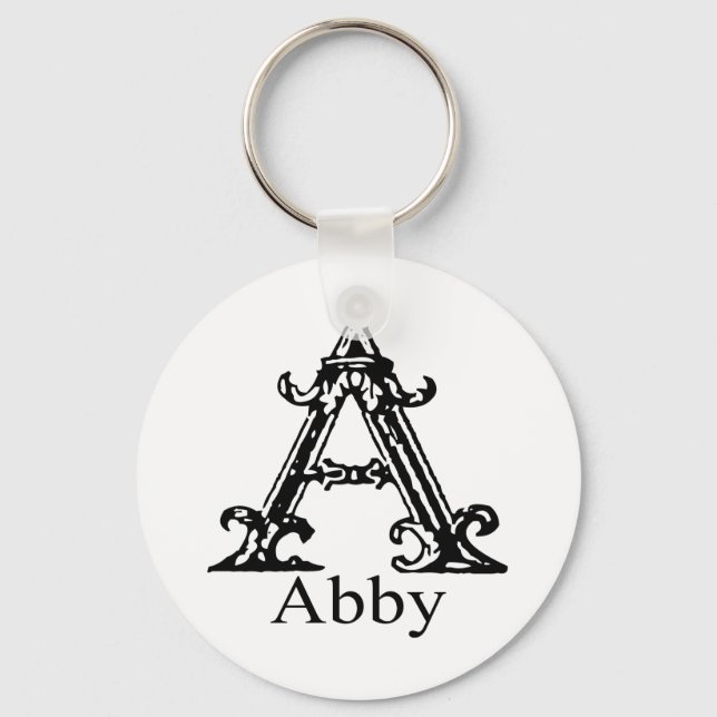 Fancy Monogram: Abby Keychain (Front)