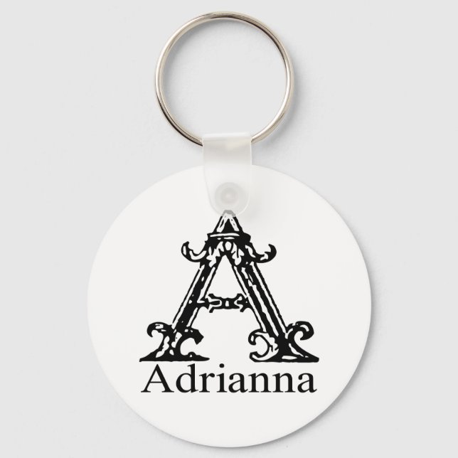 Fancy Monogram: Adrianna Keychain (Front)