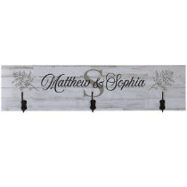 Fancy Monogram and Scripted Wooden Coat Rack