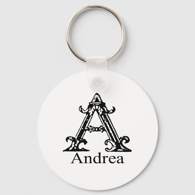 Fancy Monogram: Andrea Keychain (Front)