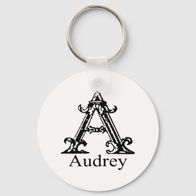 Fancy Monogram: Audrey Keychain (Front)