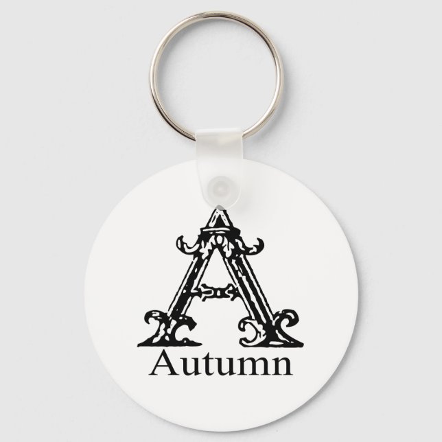 Fancy Monogram: Autumn Keychain (Front)