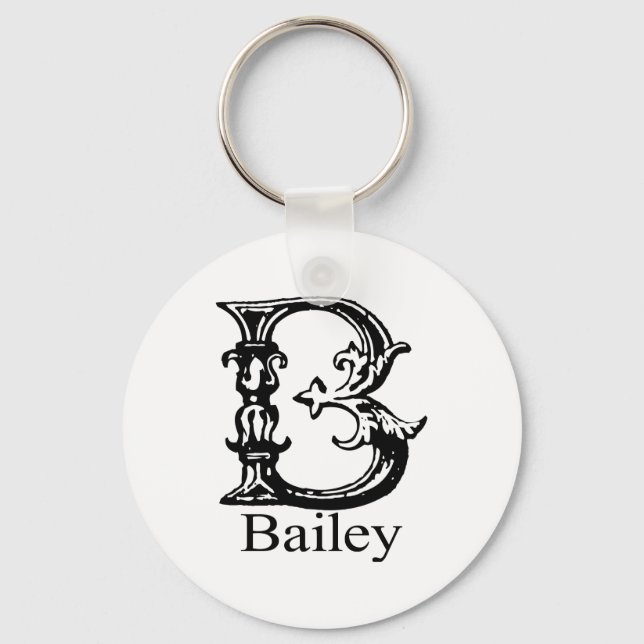 Fancy Monogram: Bailey Keychain (Front)