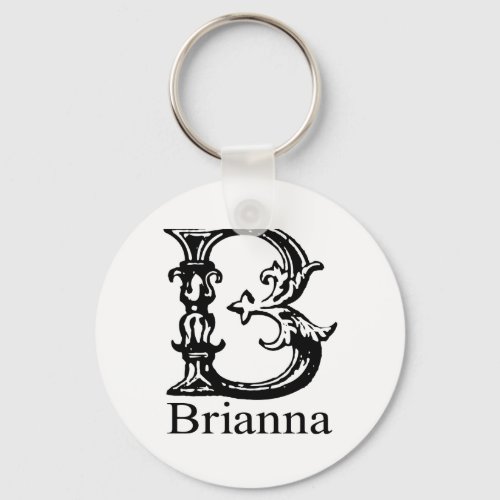 Fancy Monogram Brianna Keychain