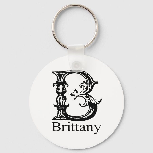 Fancy Monogram: Brittany Keychain (Front)