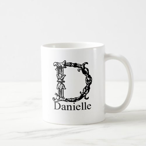 Fancy Monogram Danielle Coffee Mug