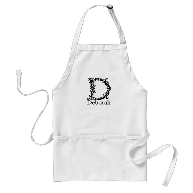 Fancy Monogram: Deborah Adult Apron (Front)