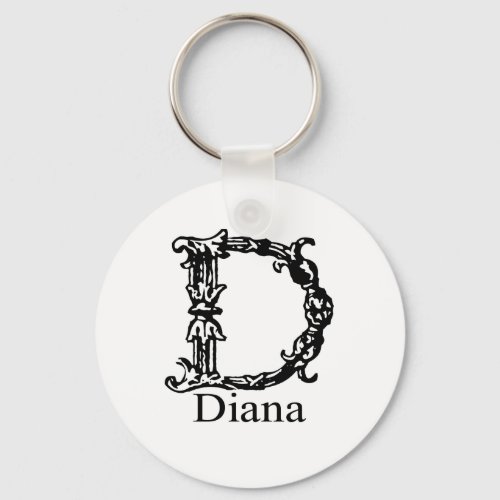 Fancy Monogram Diana Keychain